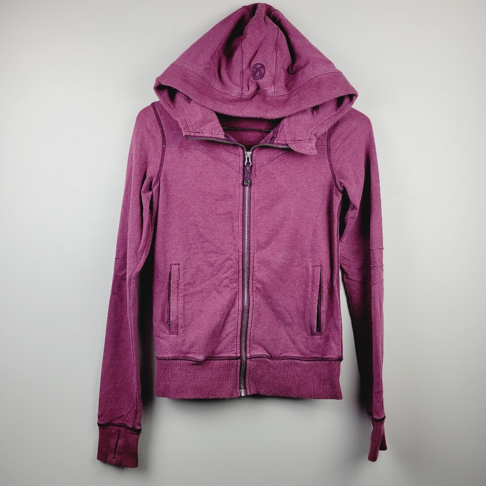 Lululemon Athletica Magenta Scuba Full Zip Hoodie